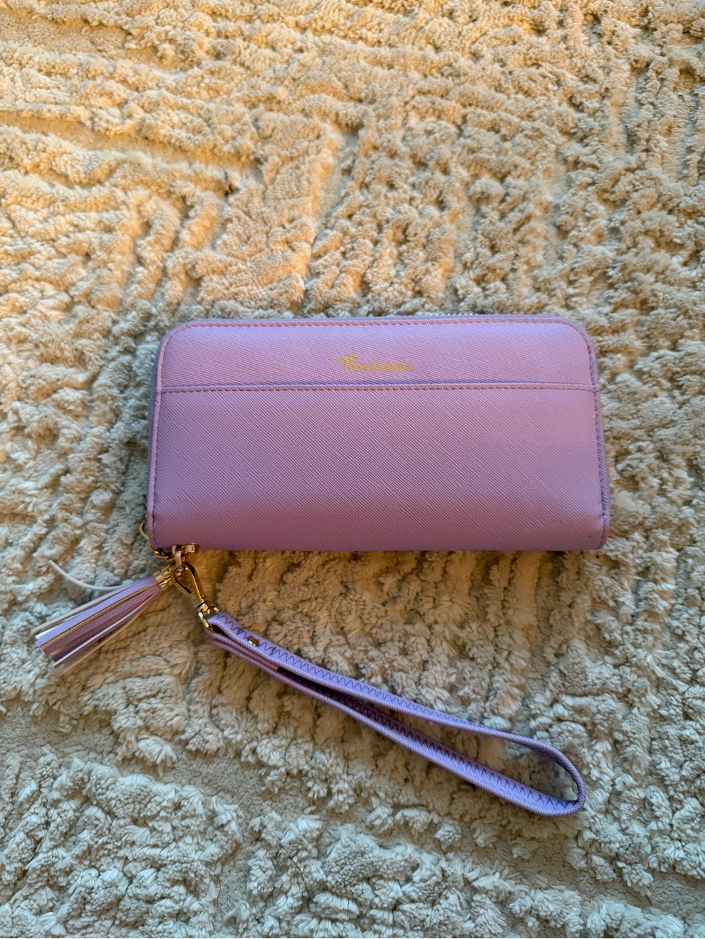 Travelambo Lavender Zip-Around Wristlet Wallet